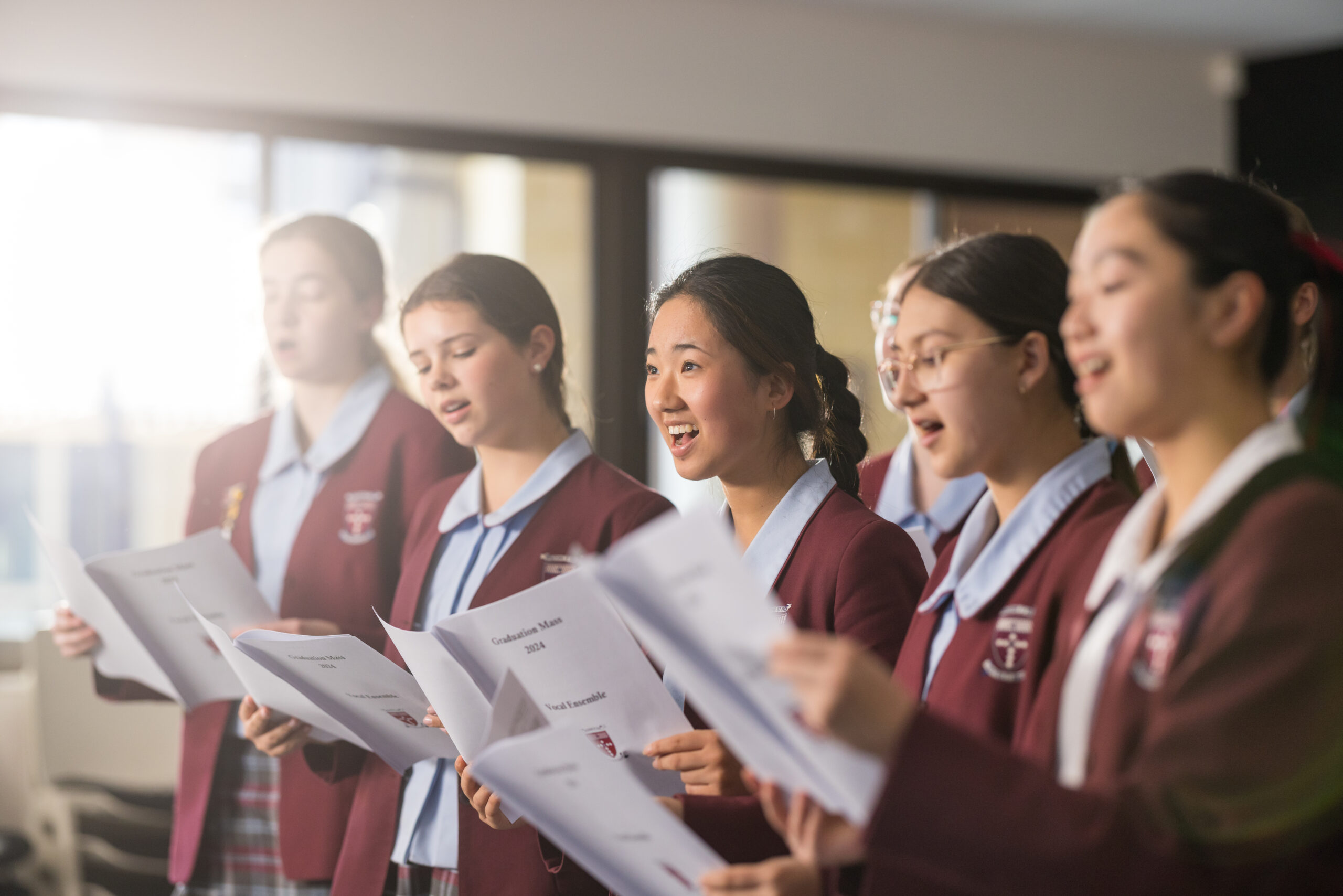 Brigidine students learning and connecting on campus